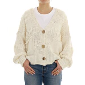CARDIGAN TRAFORATO PANNA